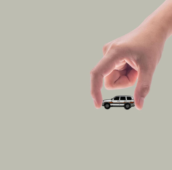 oh, Wanted Studio Brooch - Old Toyota Land Cruiser, Metal